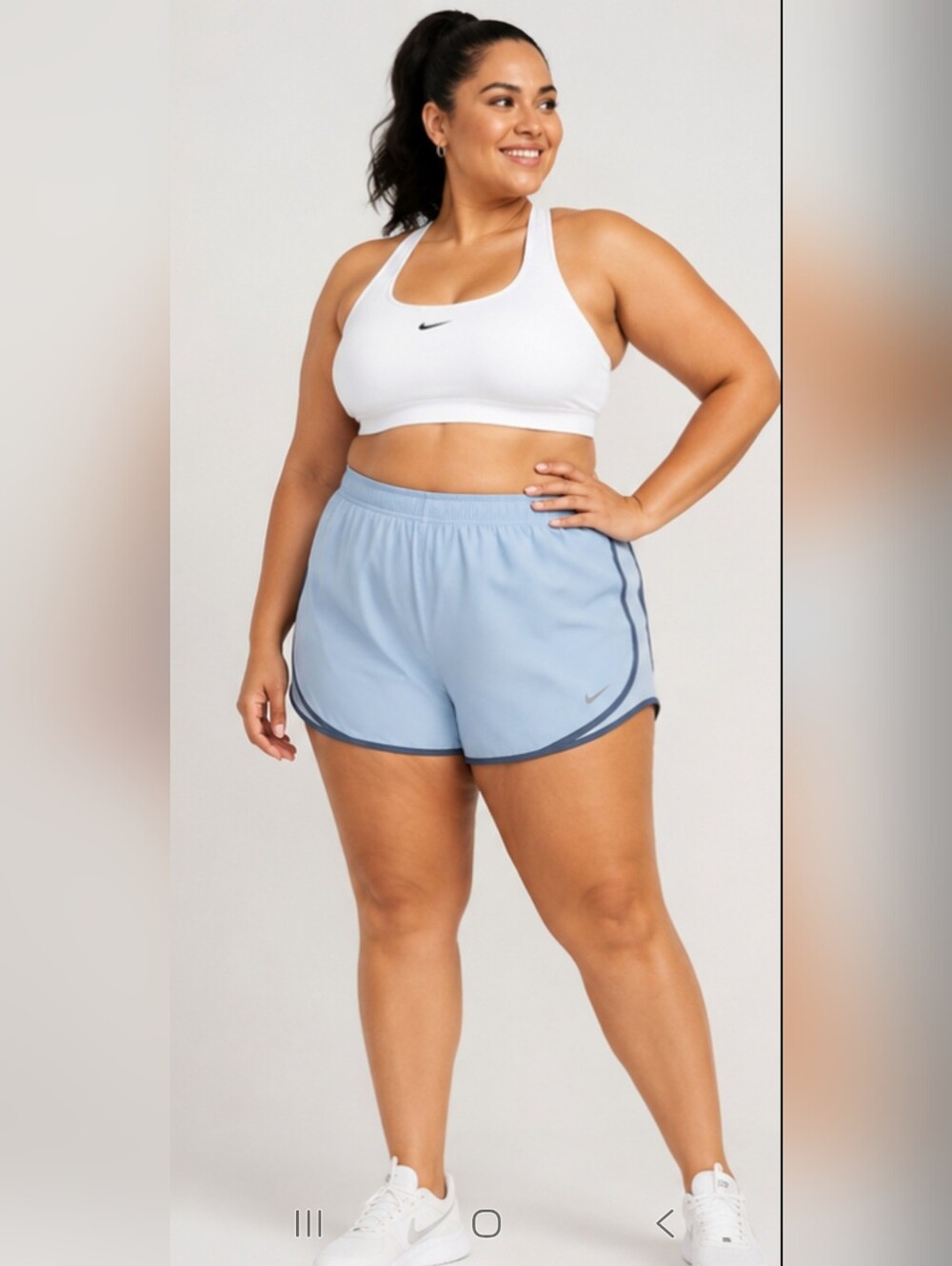 Nike Dri-FIT Tempo Running Shorts NWT Gym Workout Light Blue - Plus Size 1X
